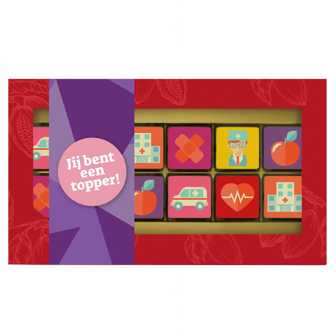 ChocoGiftbox 12 LogoBlokjes - Dag van de Zorg