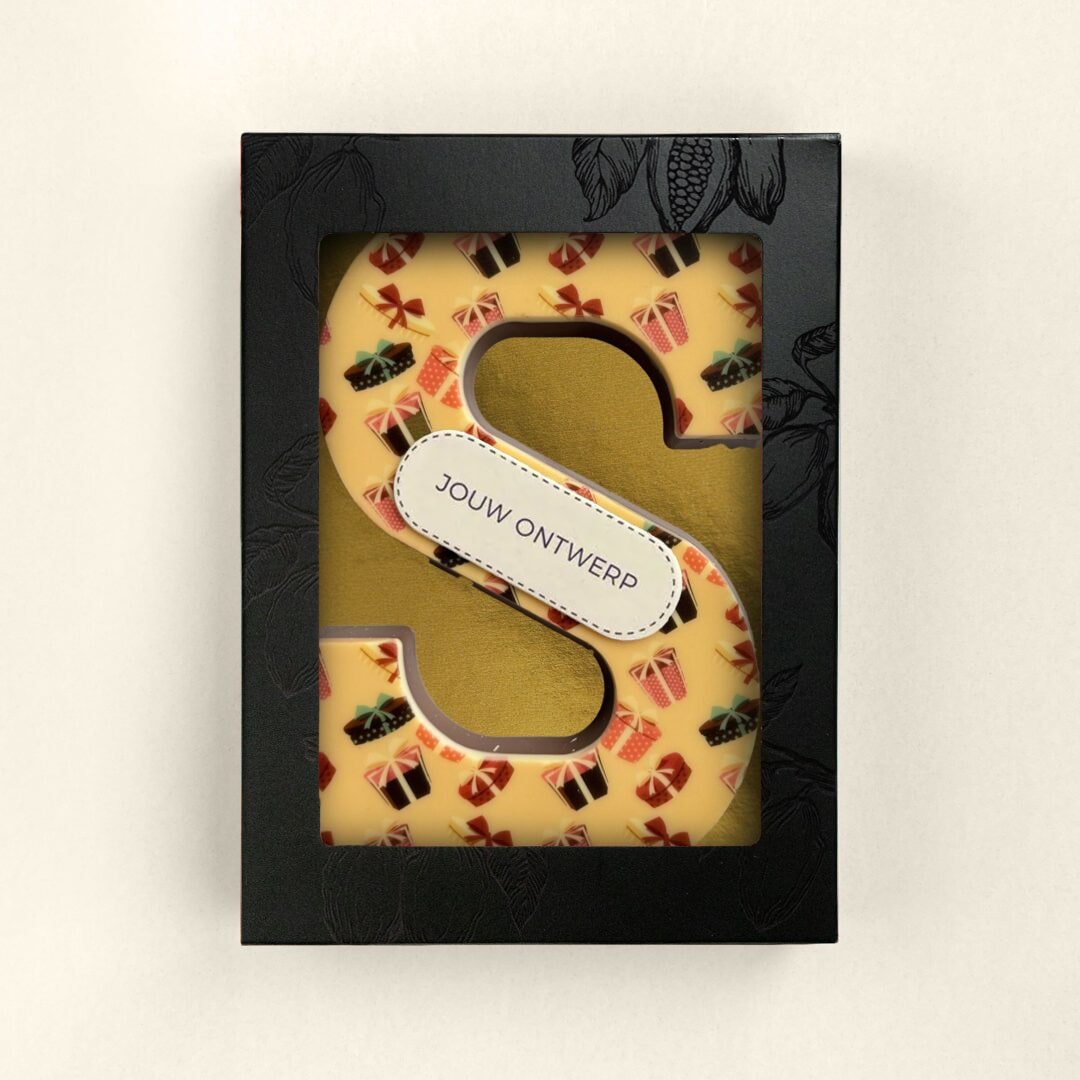 chocoladeletter s cadeautjes met de eigen ontwerp