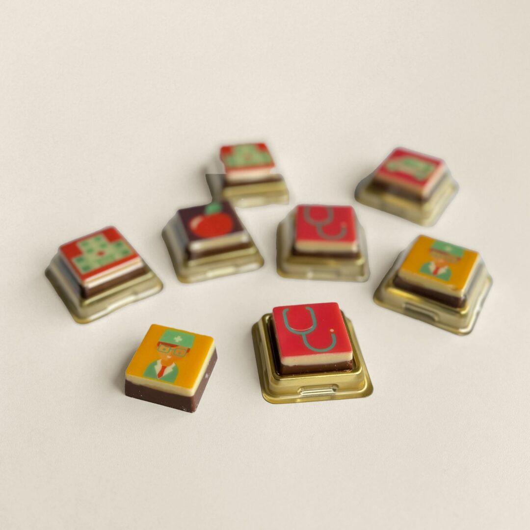 Chocoladeblokjes Dag van de Zorg in Monotray