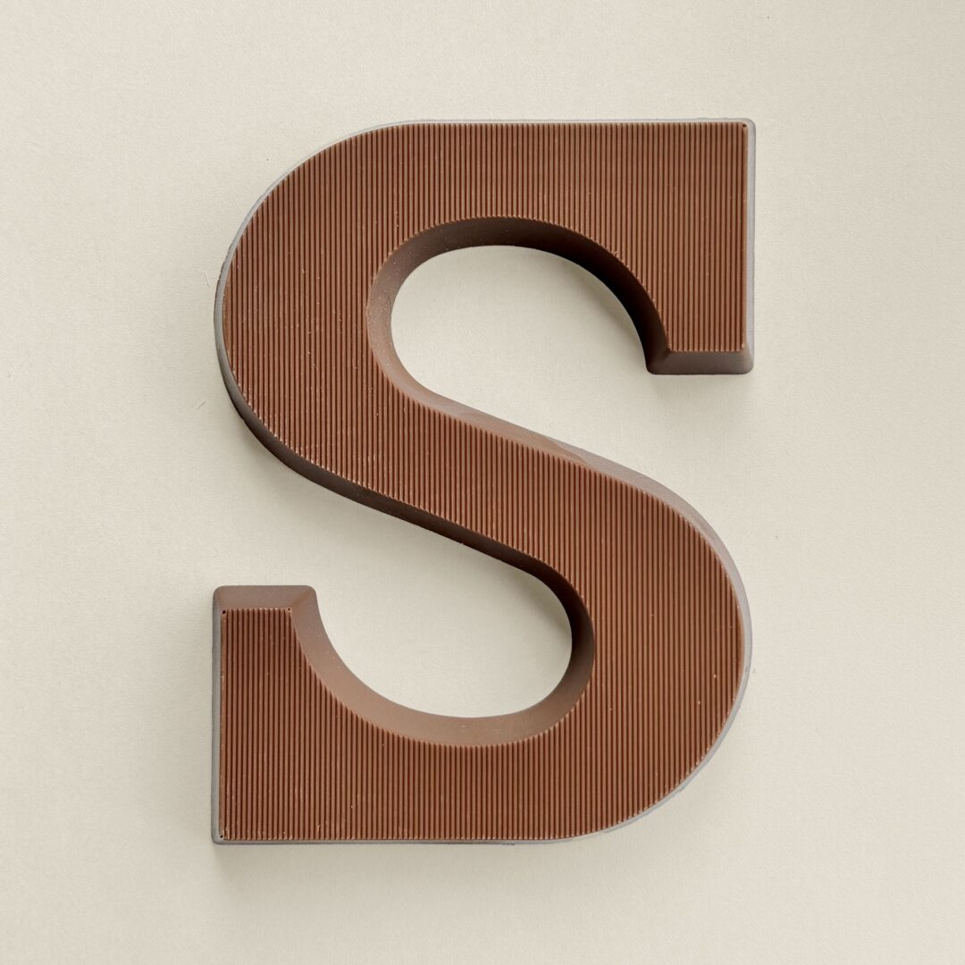 Chocoladeletter S melk milieubewust