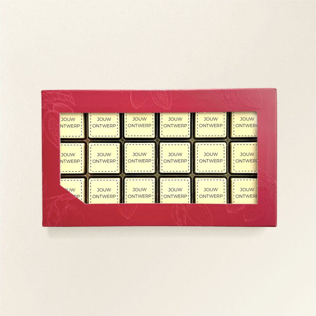 chocolade logoblokje 18x