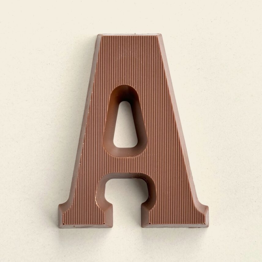 Chocoladeletter A 80g in vensterdoos