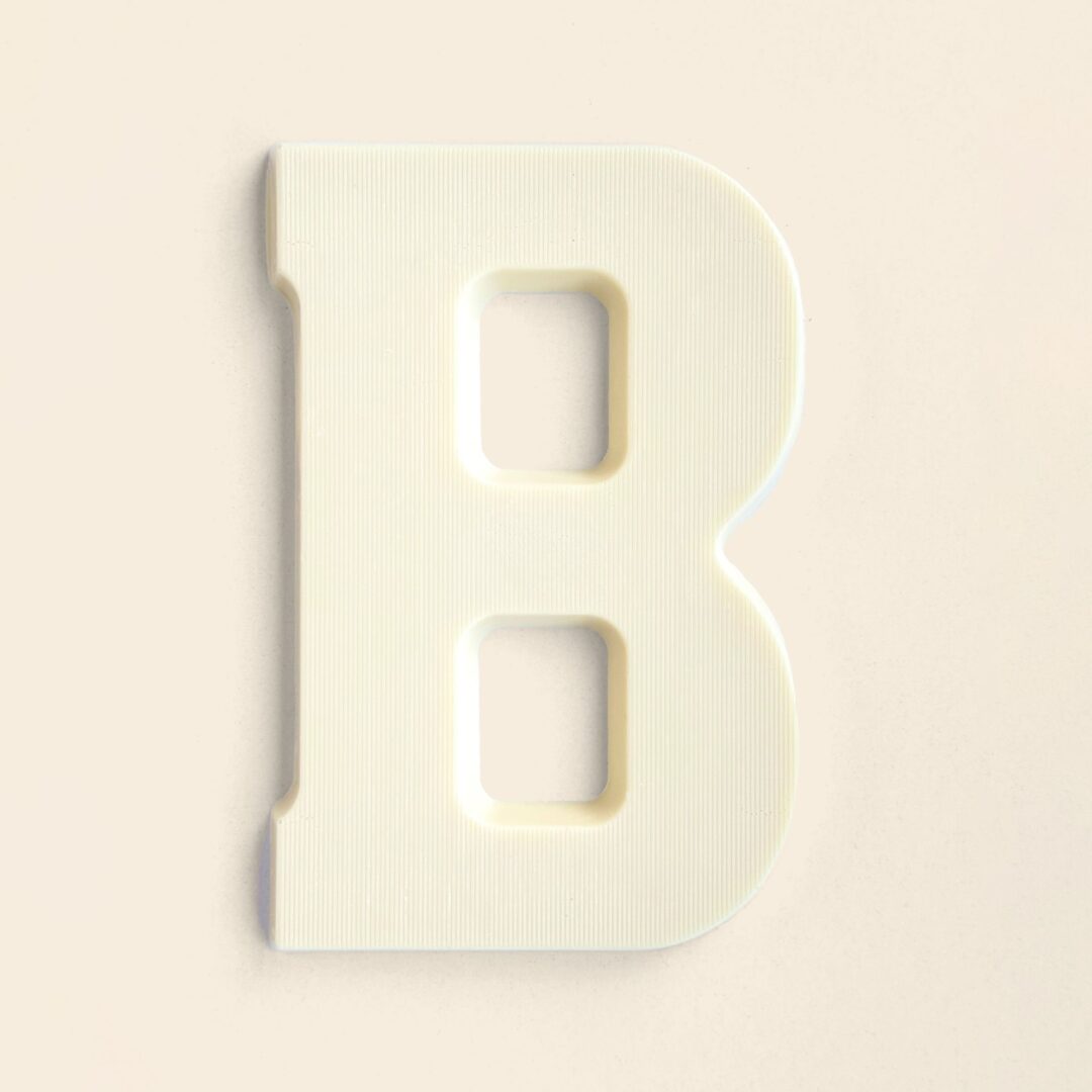 Chocoladeletter B Wit