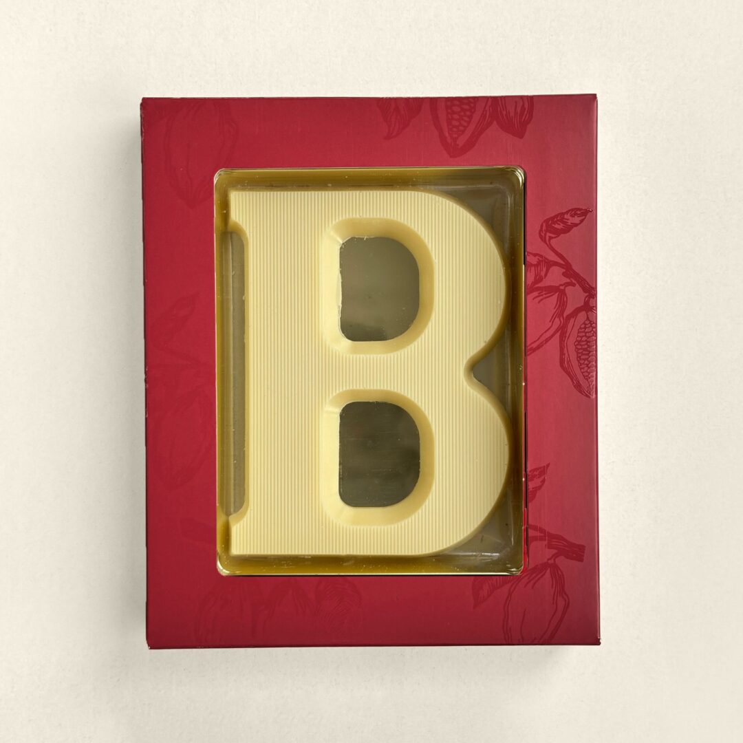 Chocoladeletter B Wit