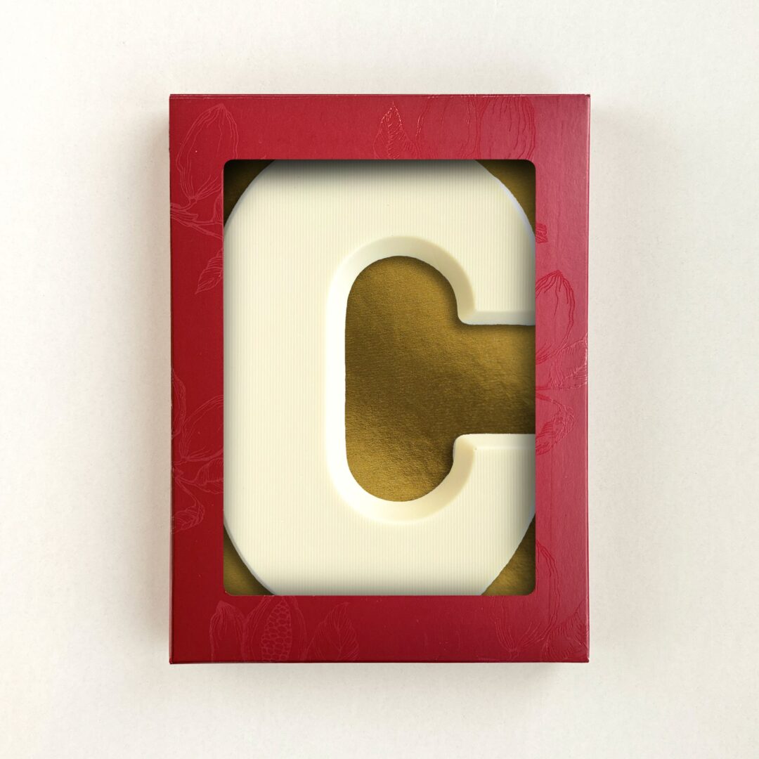 Chocoladeletter C Wit