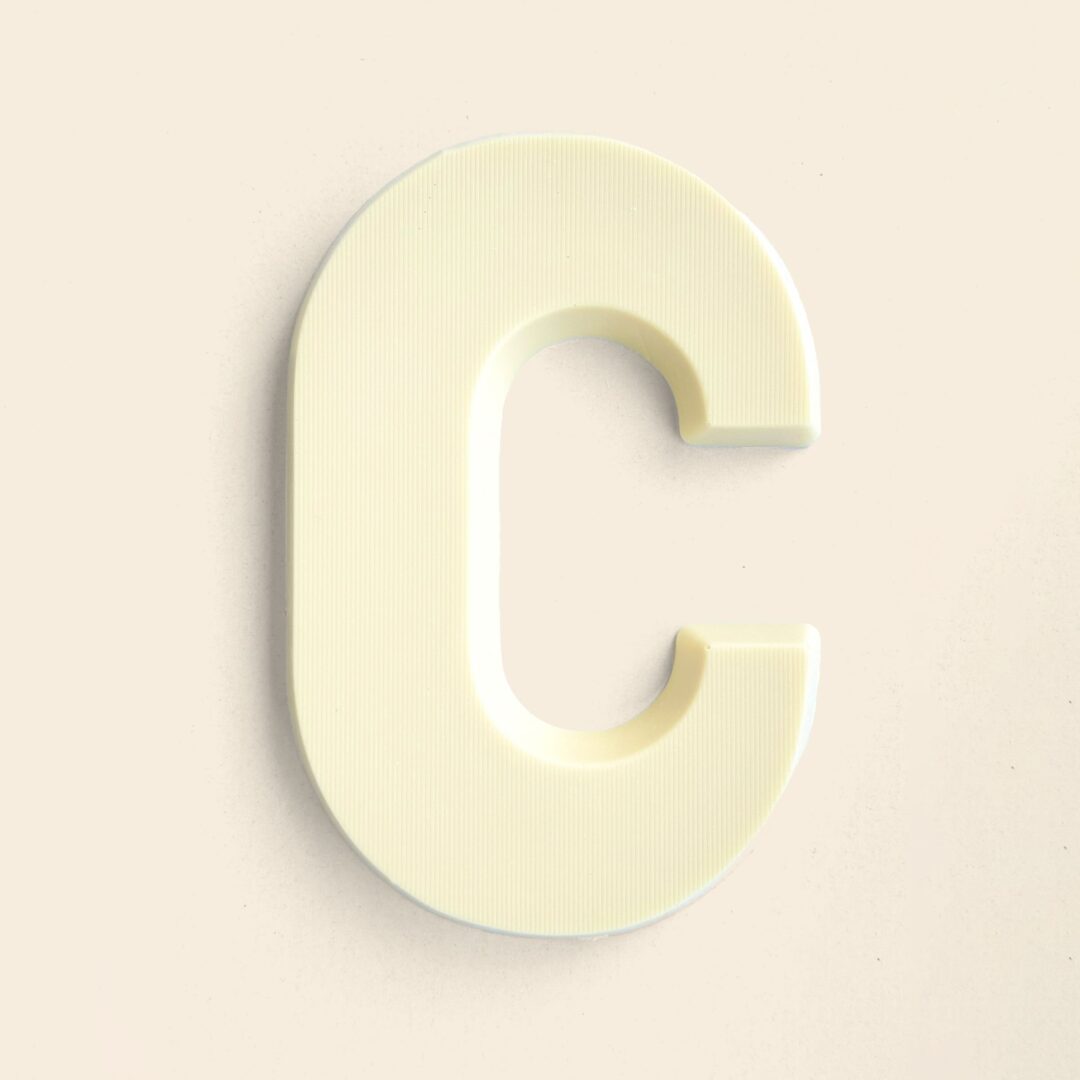 Chocoladeletter C Wit