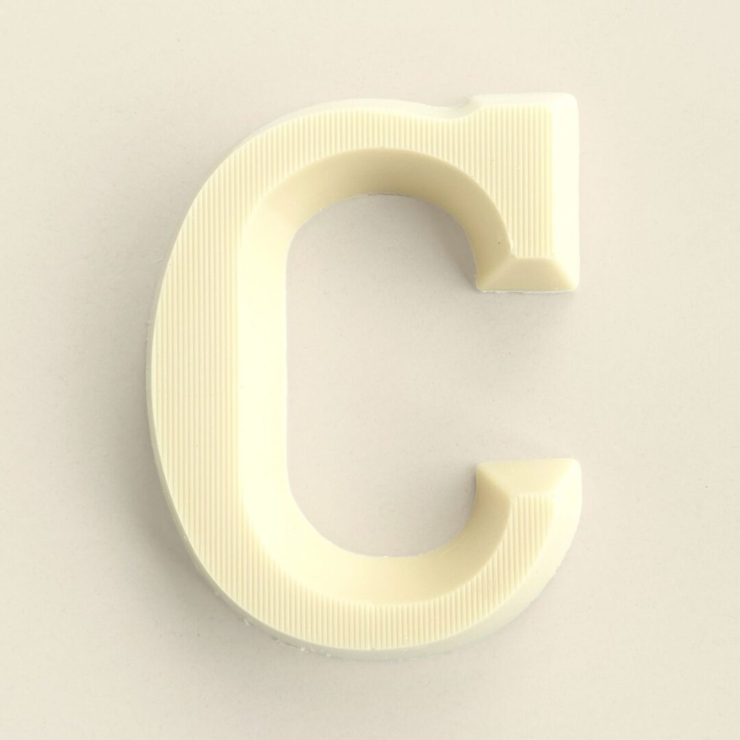 Chocoladeletter C Wit