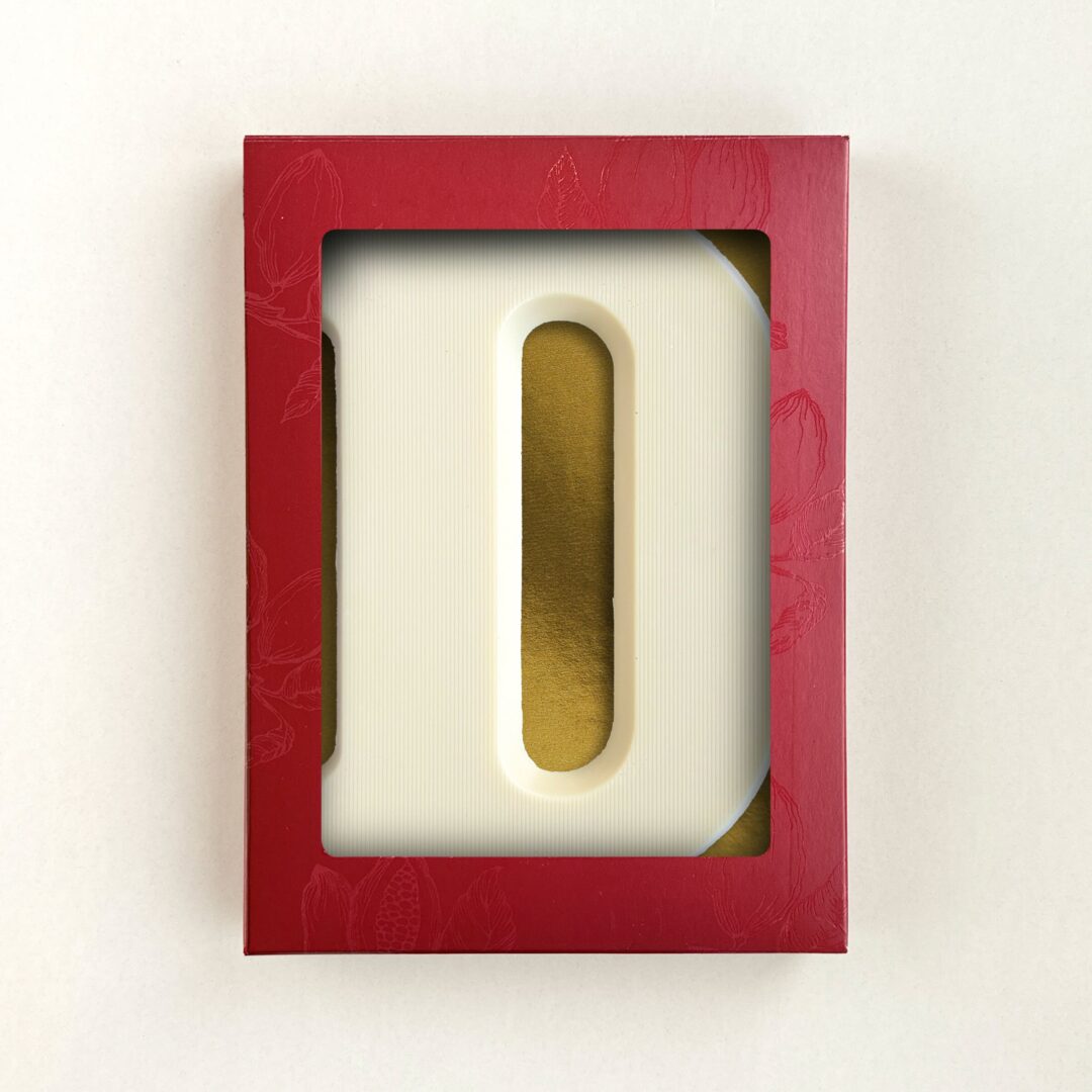 Chocoladeletter D Wit