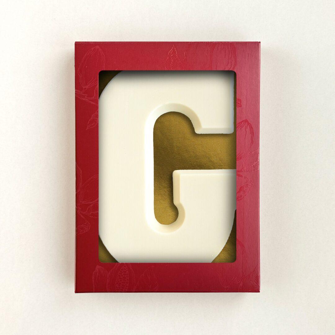 Chocoladeletter G Wit