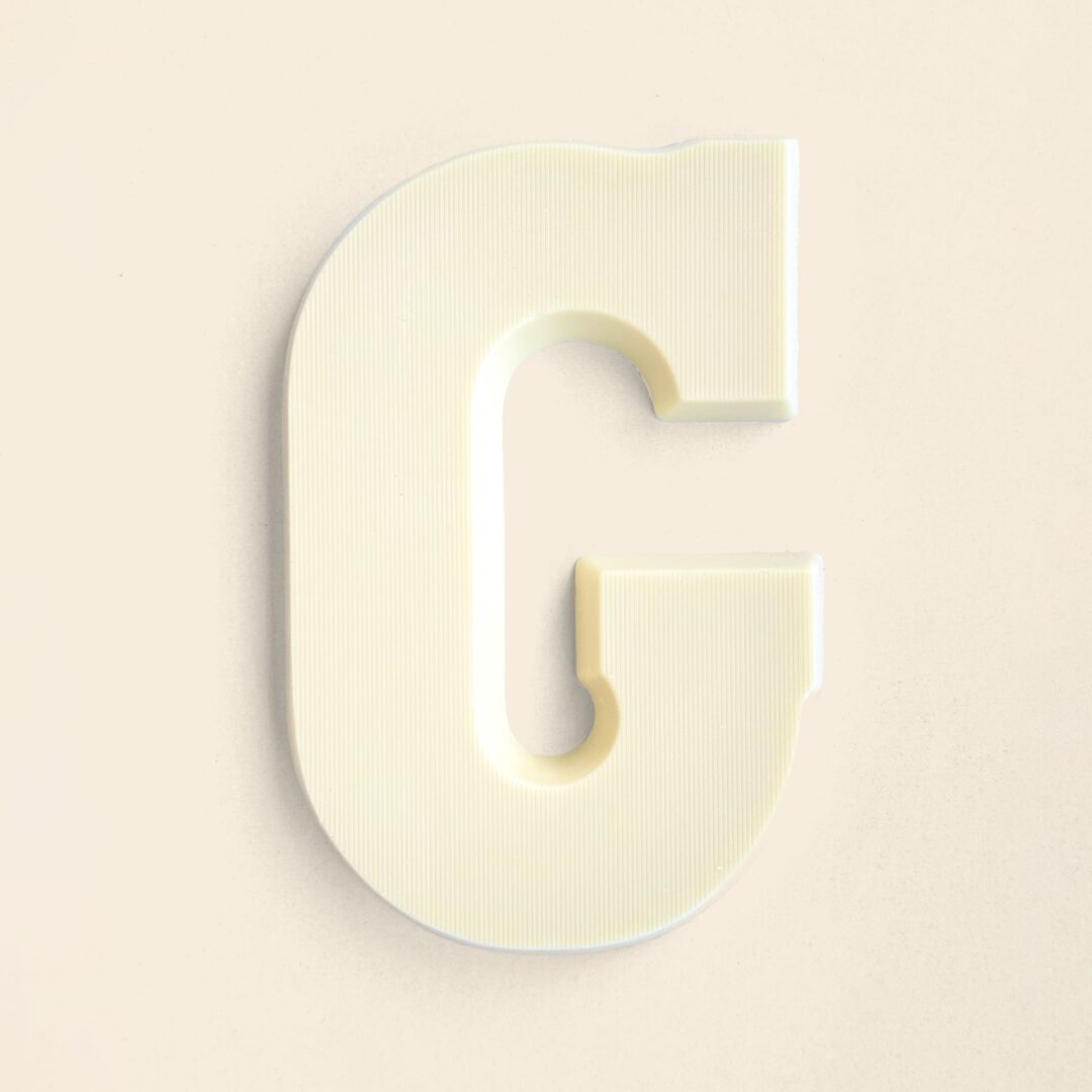 Chocoladeletter G Wit