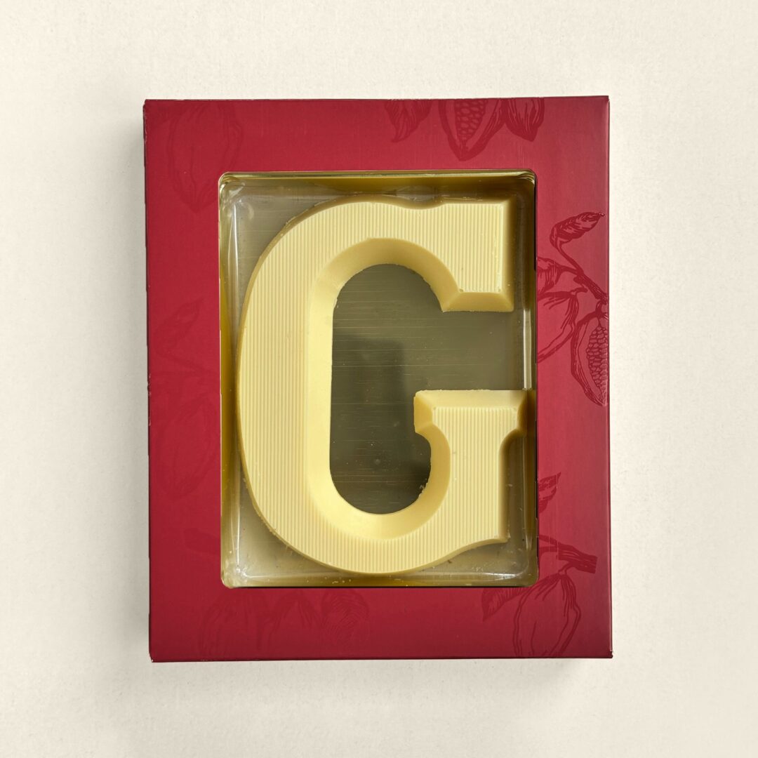 Chocoladeletter G Wit