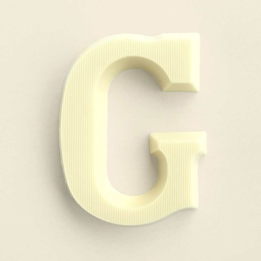 Chocoladeletter G Wit