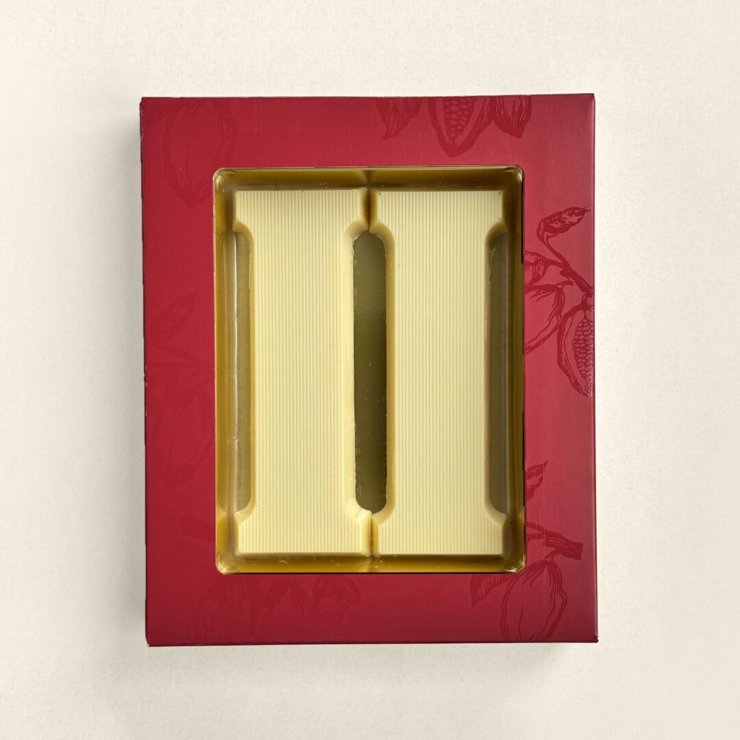 Chocoladeletter I Wit