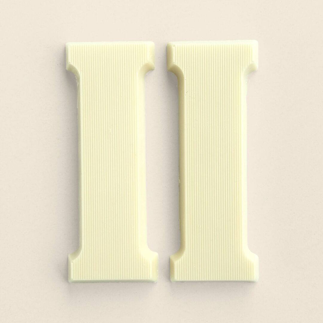 Chocoladeletter I Wit