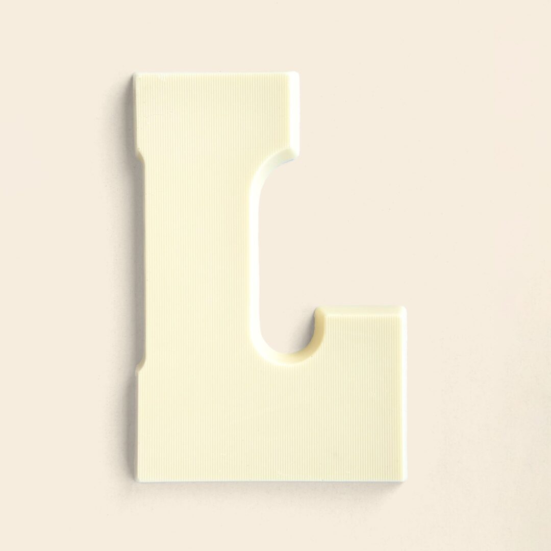 Chocoladeletter L Wit
