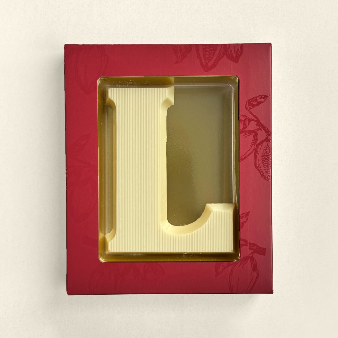 Chocoladeletter L Wit