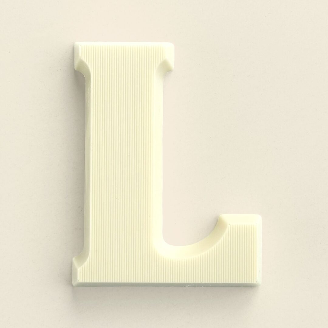 Chocoladeletter L Wit