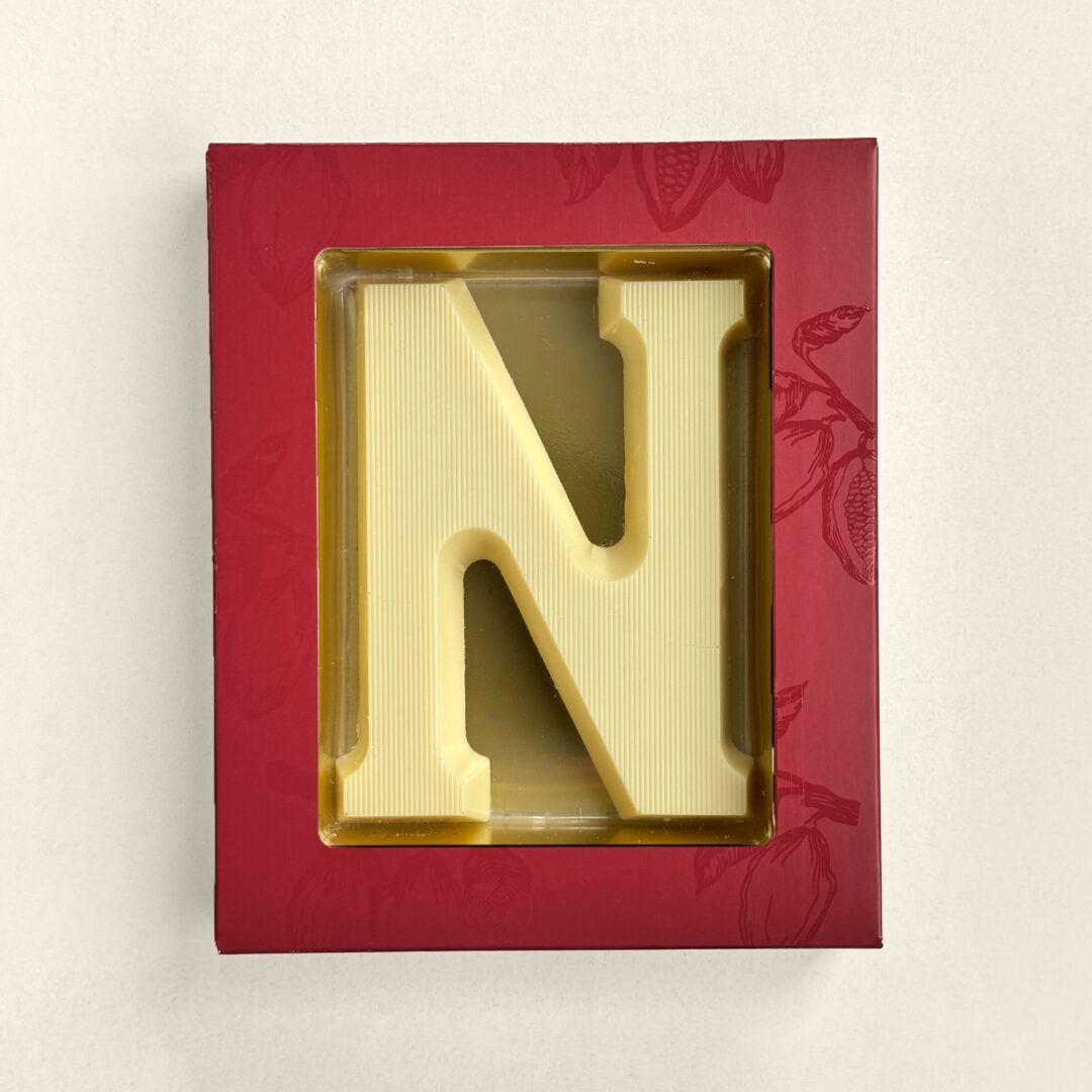 Chocoladeletter N Wit