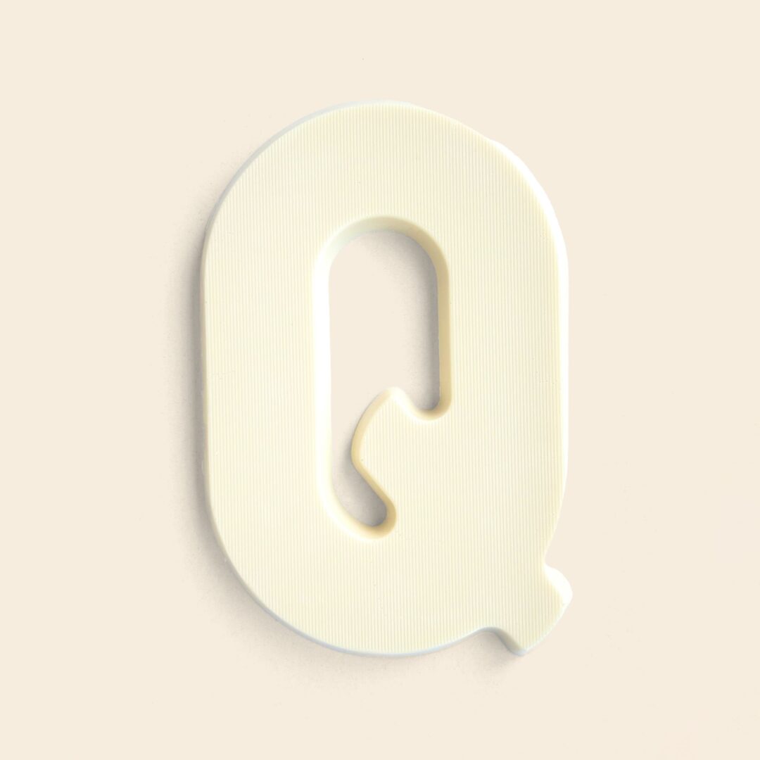 Chocoladeletter Q Wit