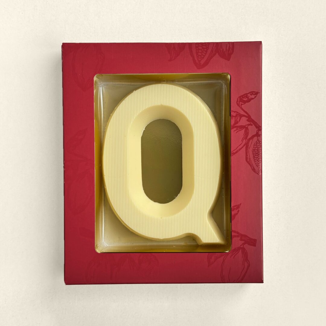 Chocoladeletter Q Wit