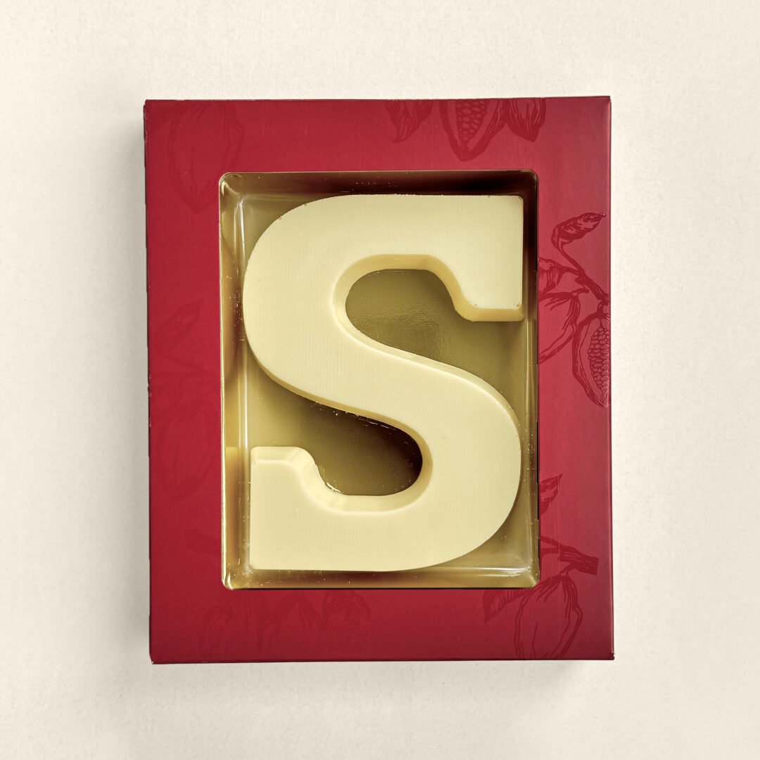 Chocoladeletter S Wit