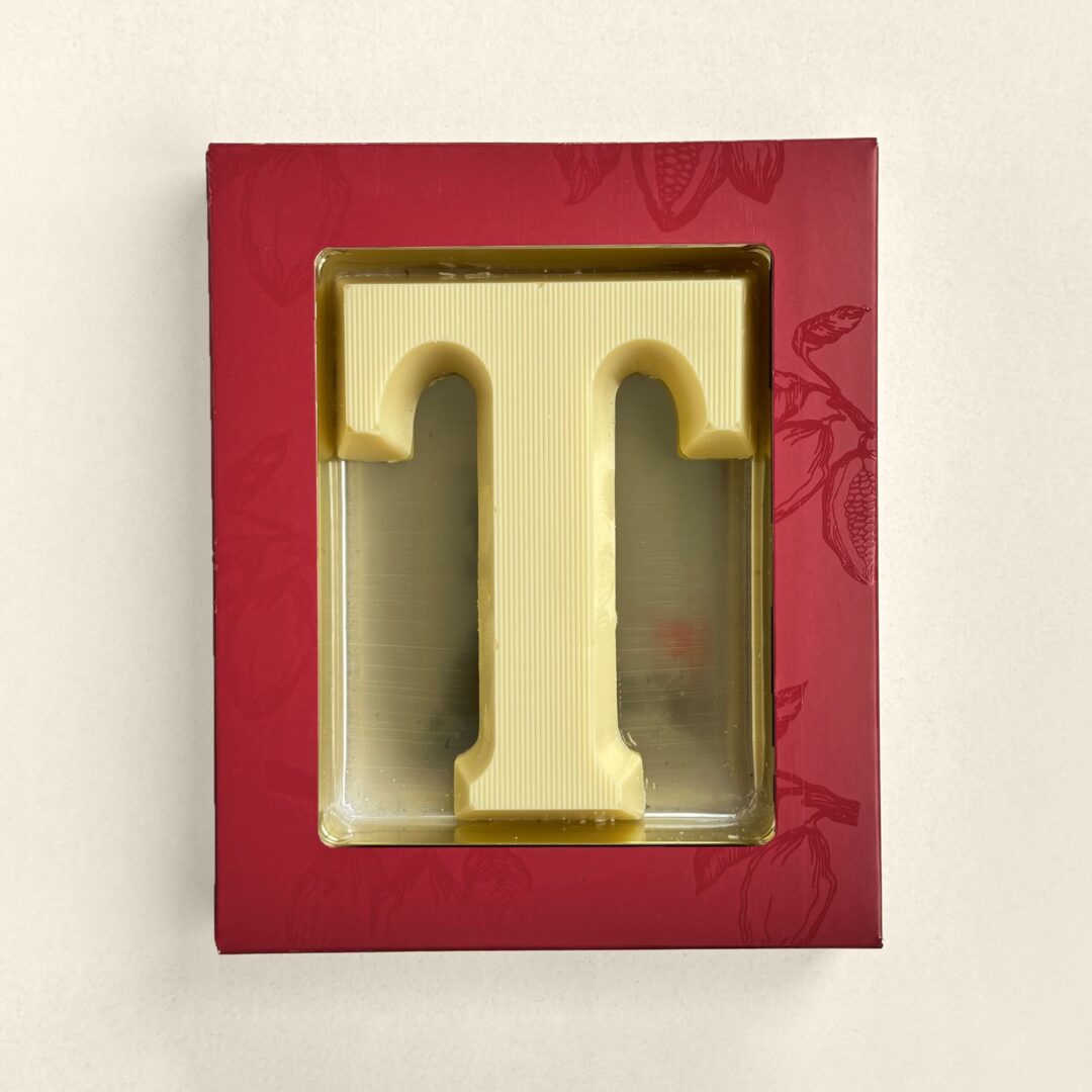 Chocoladeletter T Wit