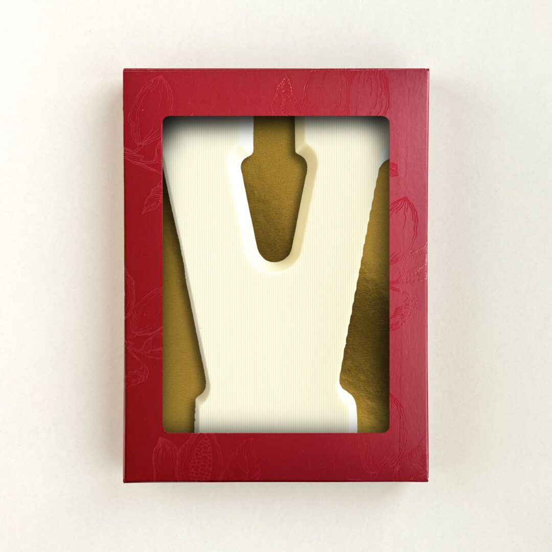 Chocoladeletter V Wit