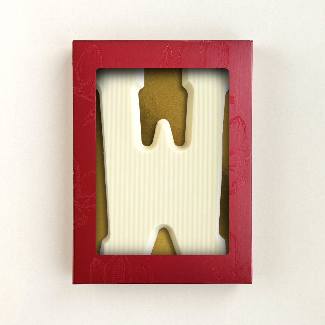Chocoladeletter W Wit