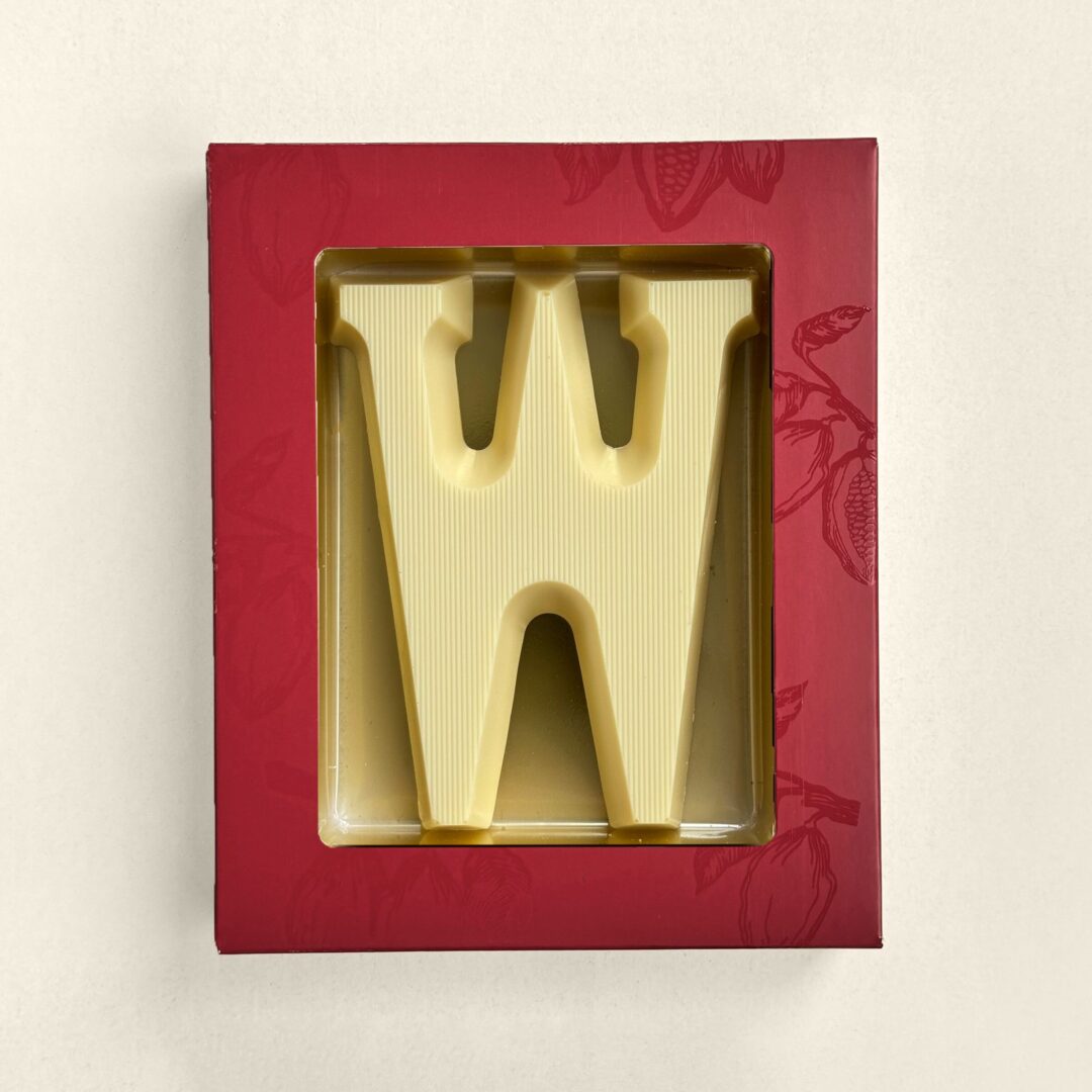 Chocoladeletter W Wit