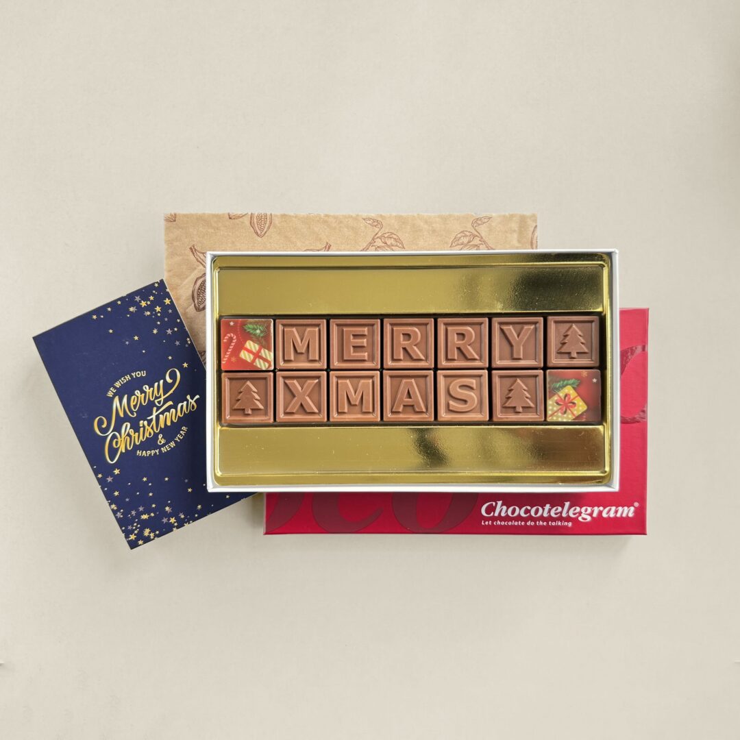 Schokotelegramm 14 Frohe Weihnachten