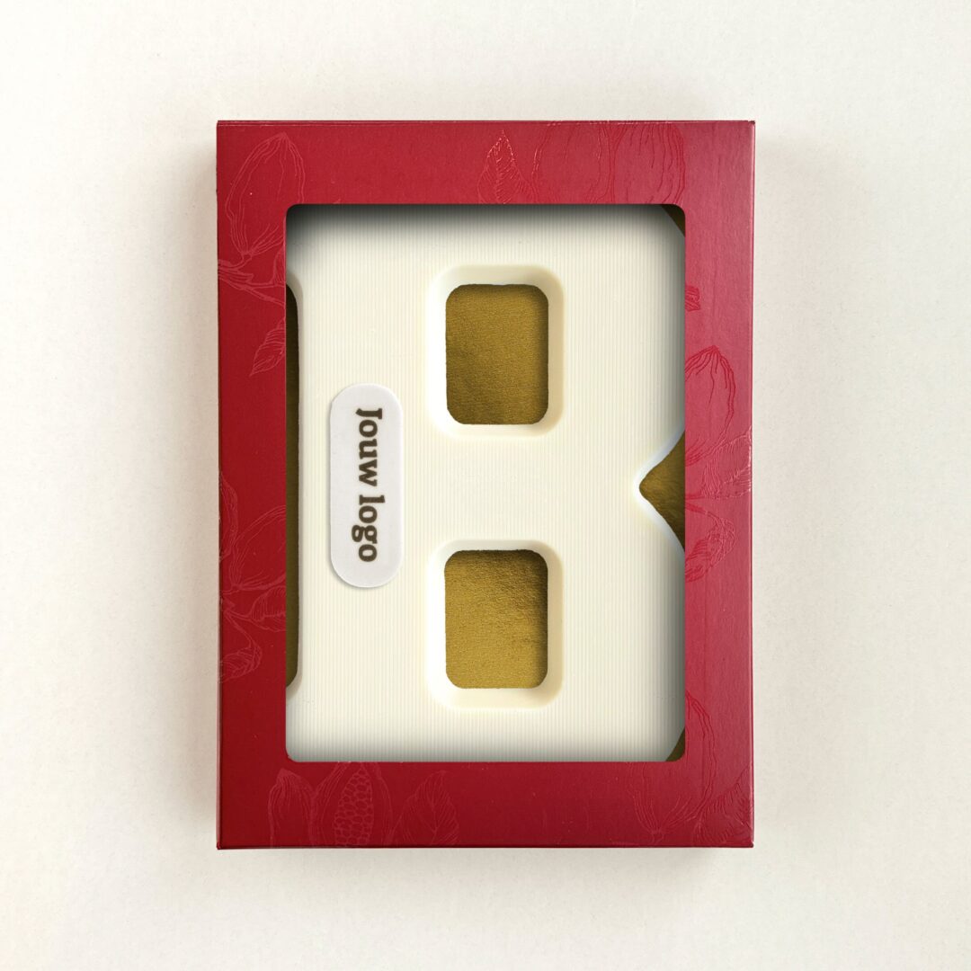 Chocoladeletter Eigen Logo B Wit