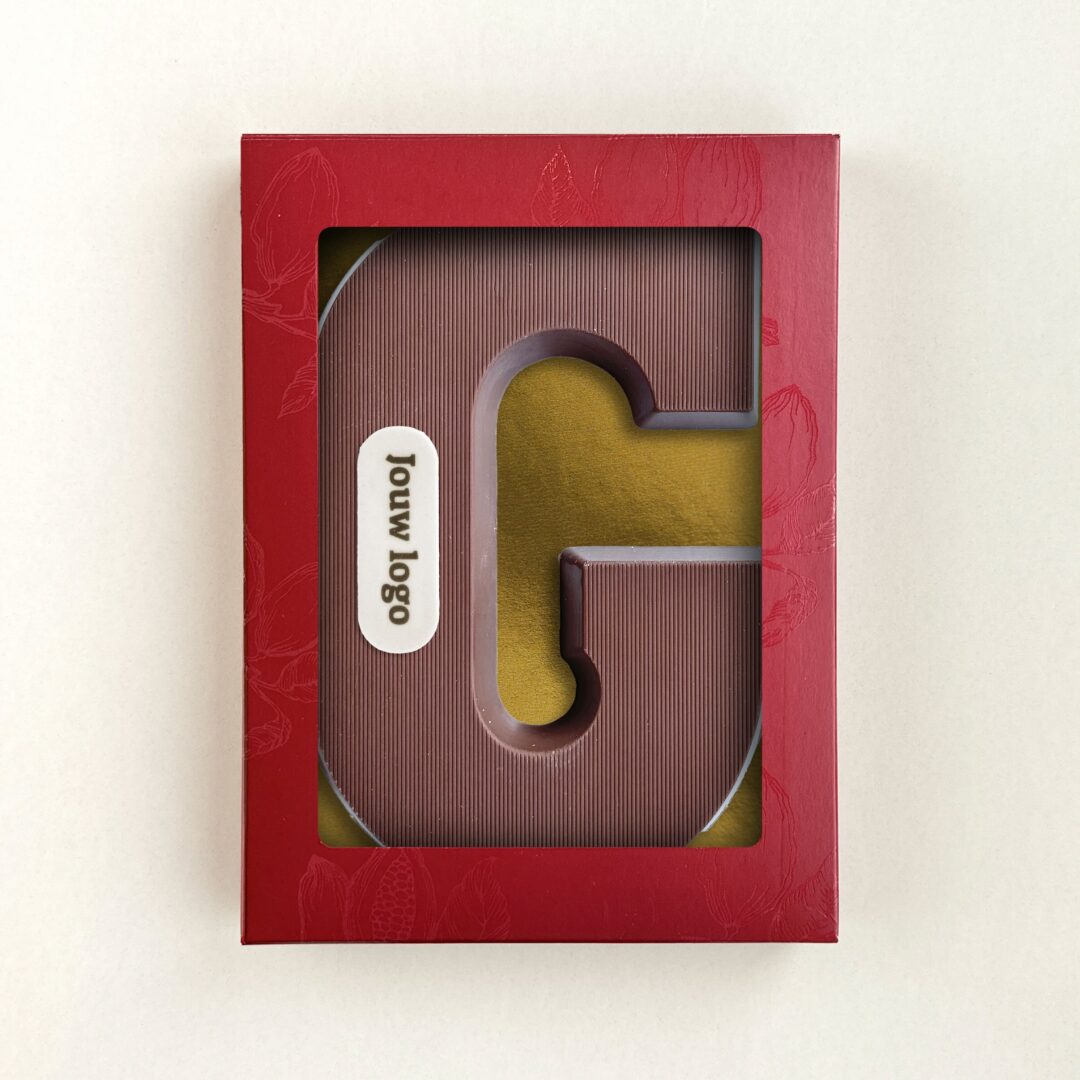 Chocoladeletter Eigen Logo G Melk