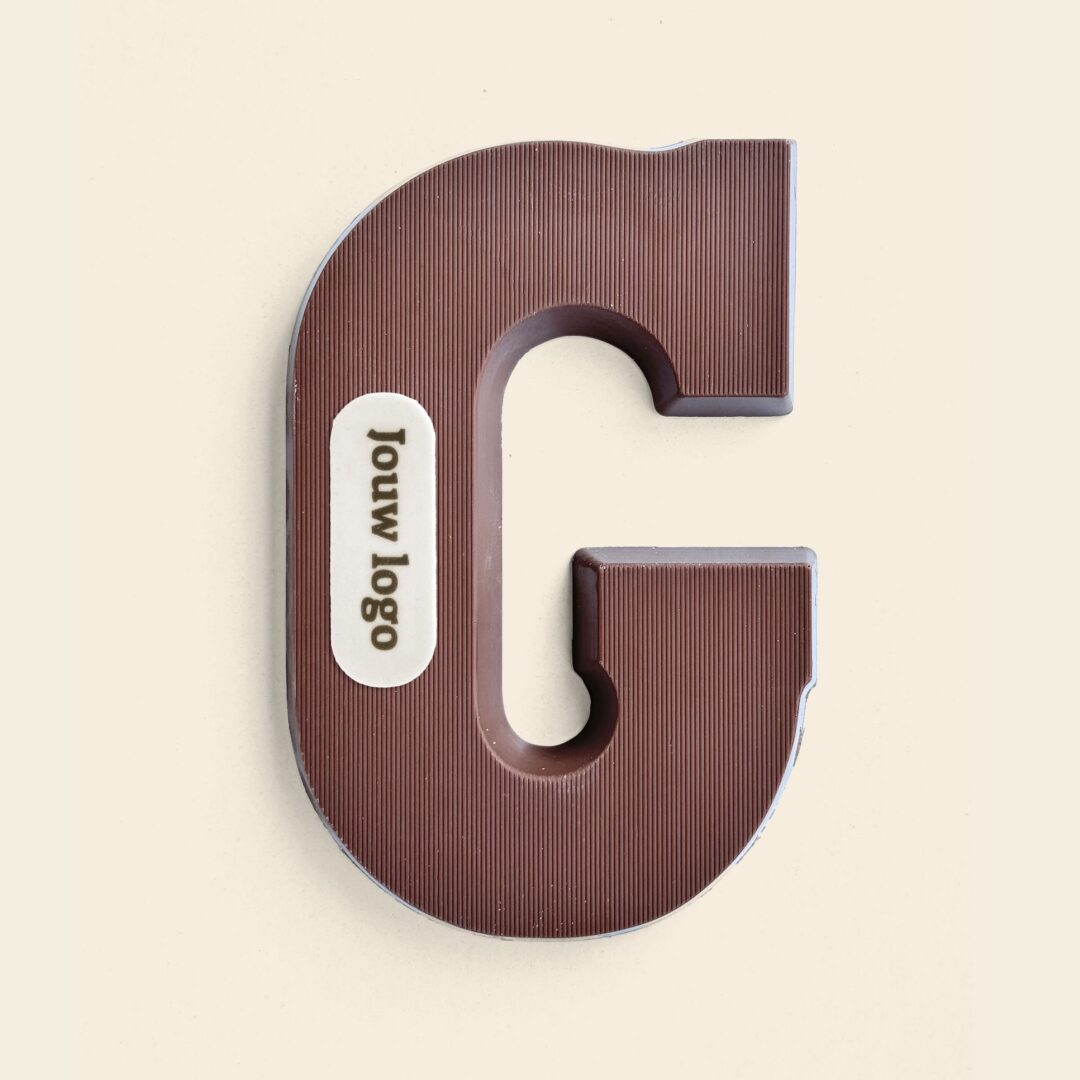 Chocoladeletter Eigen Logo G Melk