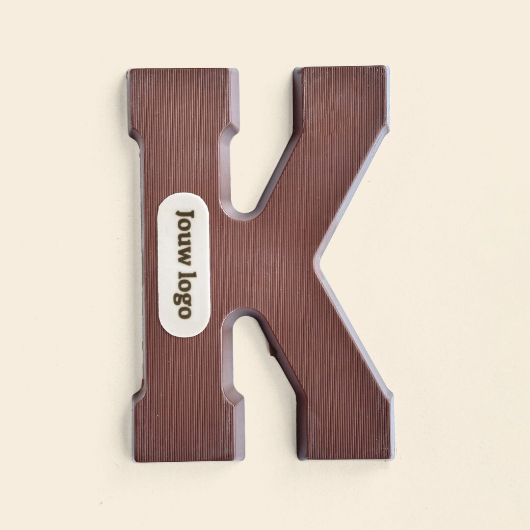 Chocoladeletter Eigen Logo K Melk
