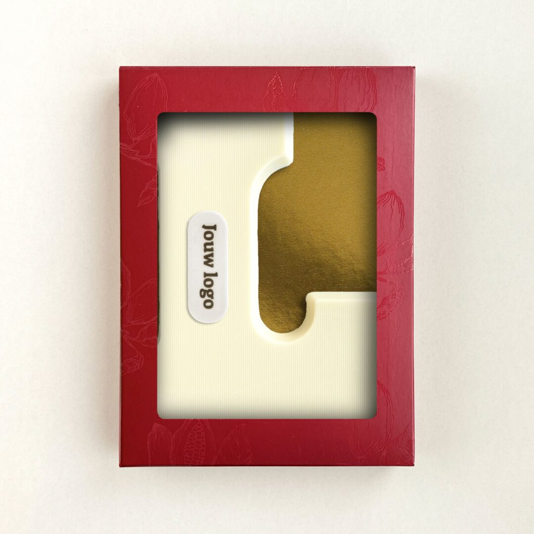 Chocoladeletter Eigen Logo L Wit