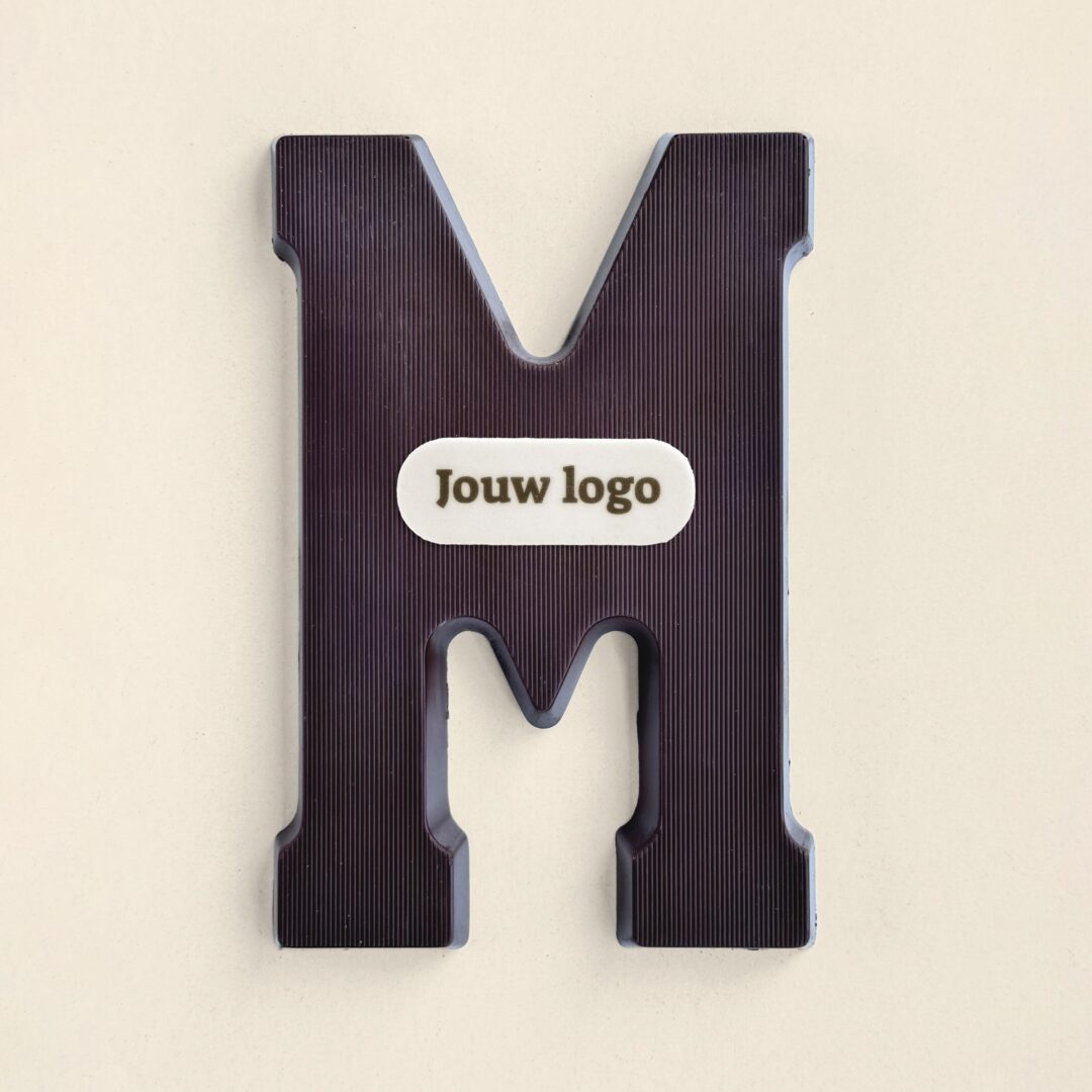 Schokoladenbuchstabe Eigenes Logo M Zartbitter