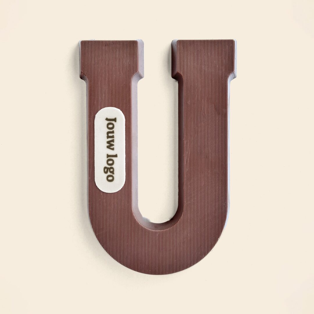 Chocoladeletter Eigen Logo U Melk