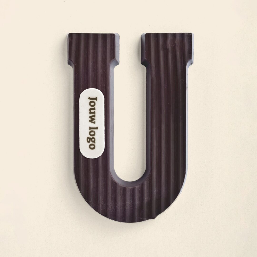 Chocoladeletter Eigen Logo U Puur