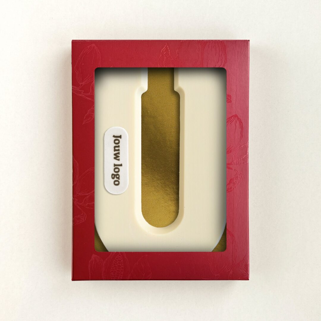 Chocoladeletter Eigen Logo U Wit