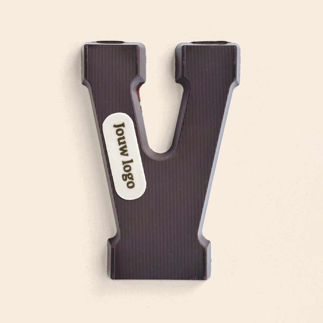 Chocoladeletter Eigen Logo V Puur