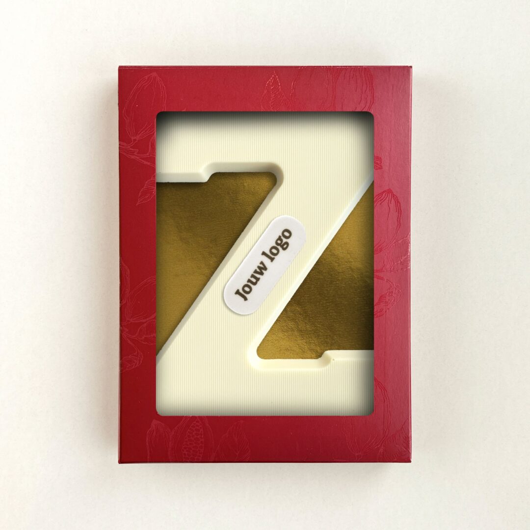 Chocoladeletter Eigen Logo Z Wit