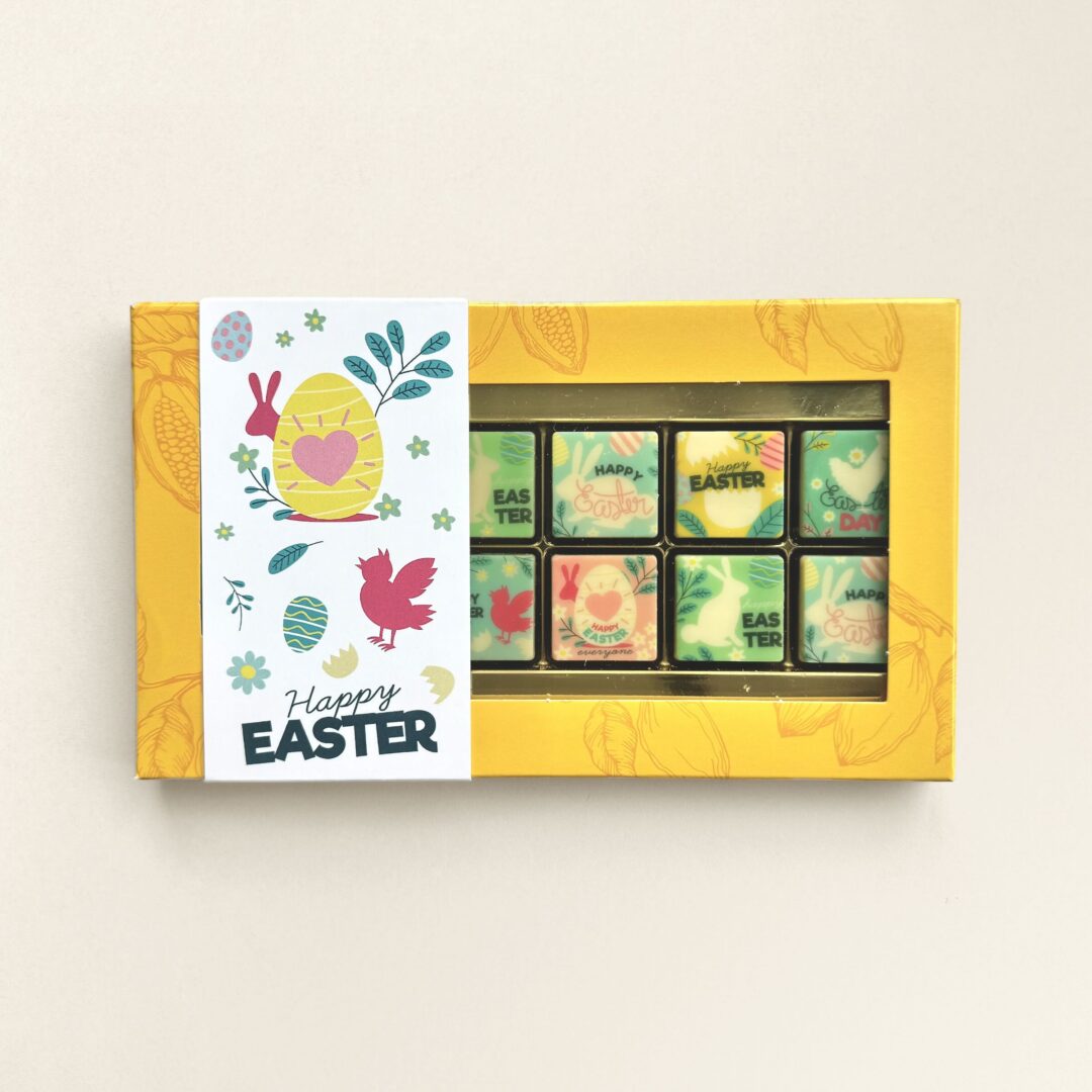 chocoladeblokjes 12 pasen geschenkdoos