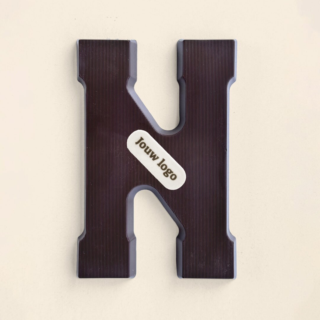 Schokoladenbuchstabe Eigenes Logo N Zartbitter