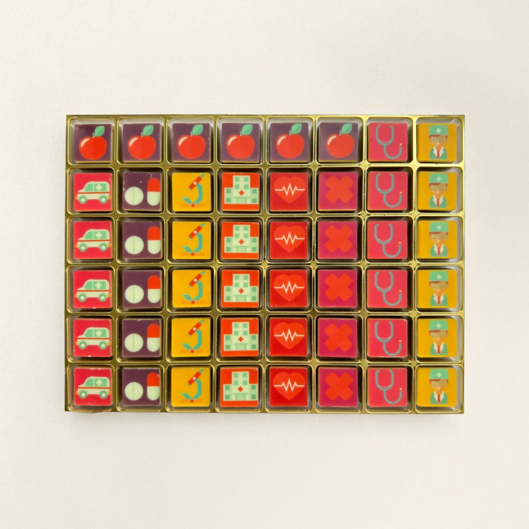 Schokoladenwürfel Tag der Pflege