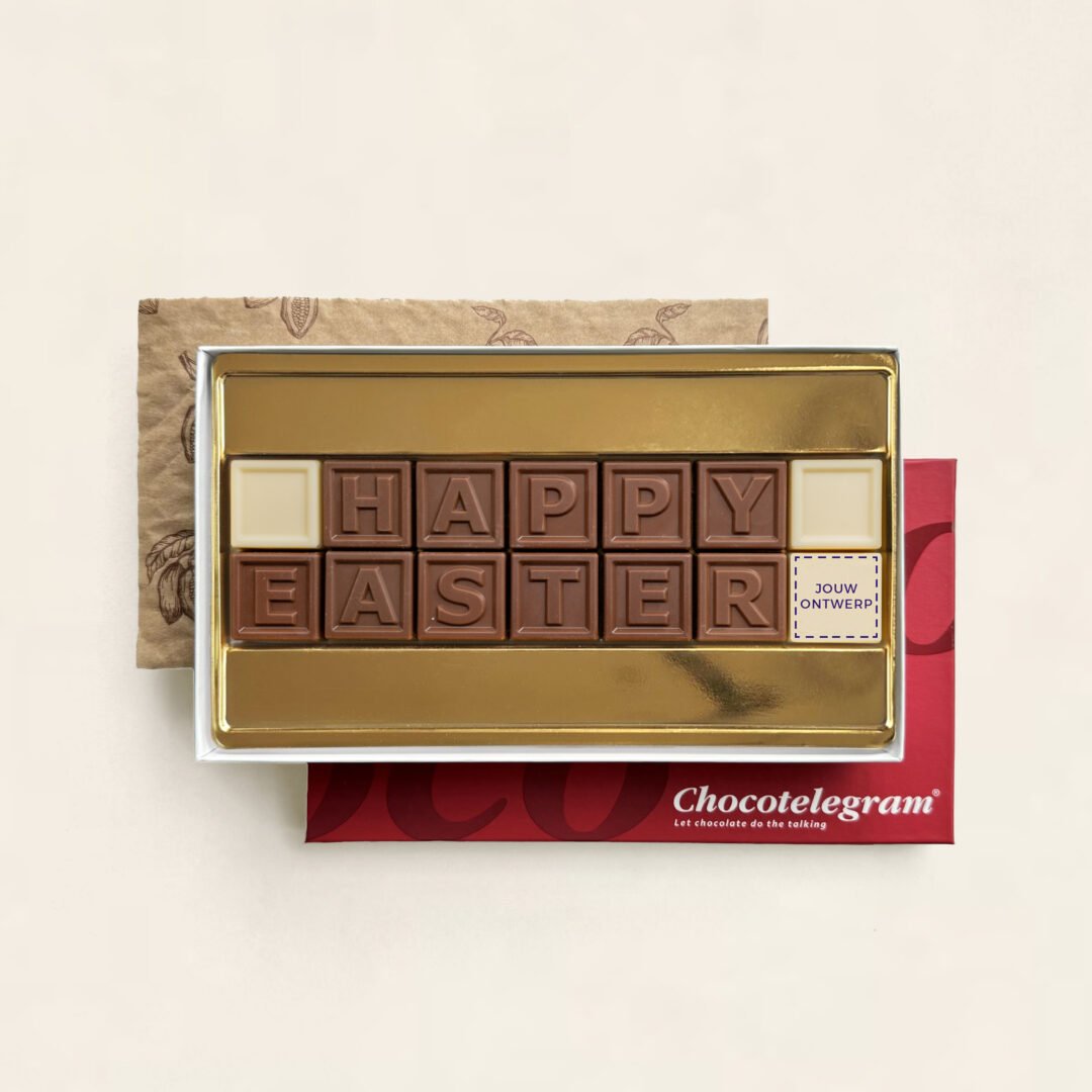 Chocotelegram 14 - happy easter met eigen logo