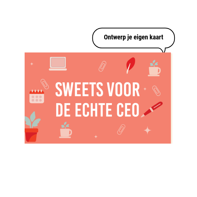 moederdag en secretaressedag wenskaart - tasty present