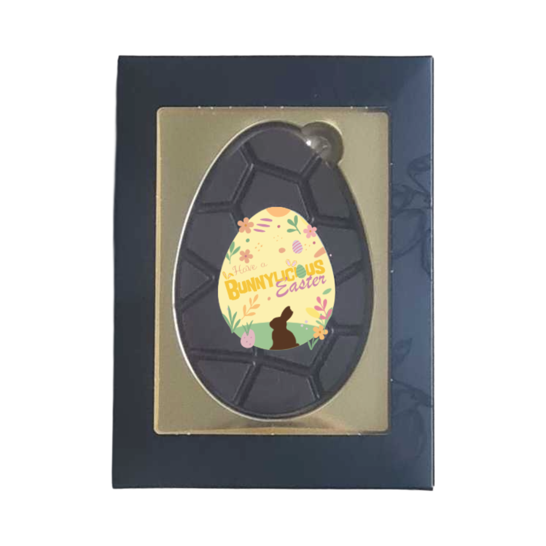 chocolade ei puur met paasei design - tasty present