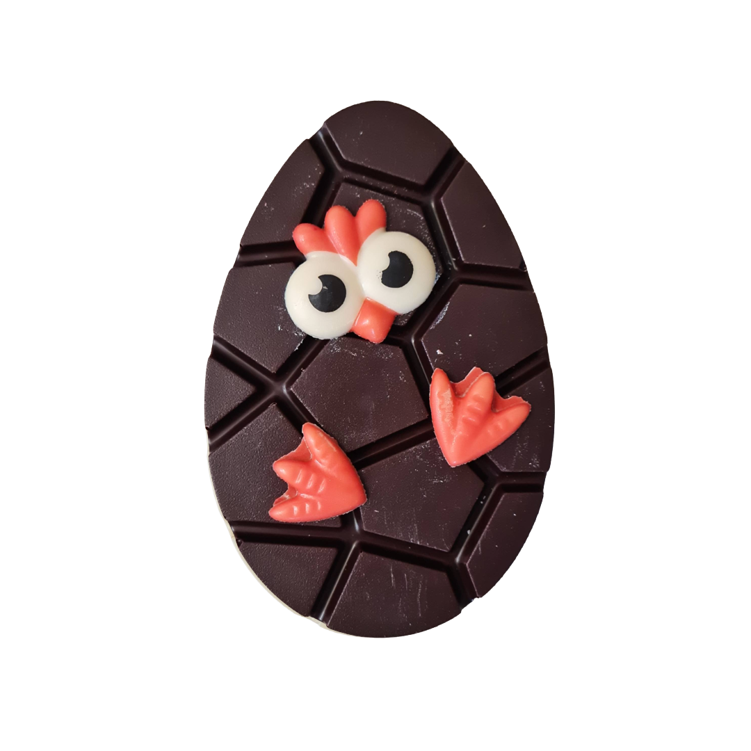 Chocolade Paas ei met kuikentje decoratie - relatiegeschenk - Tasty present