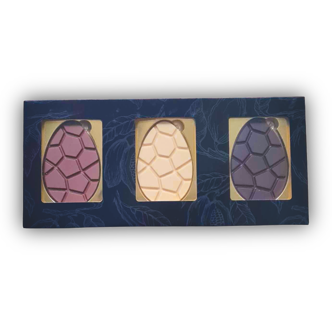 Wikkel met 3 chocolade paaseieren - tasty present