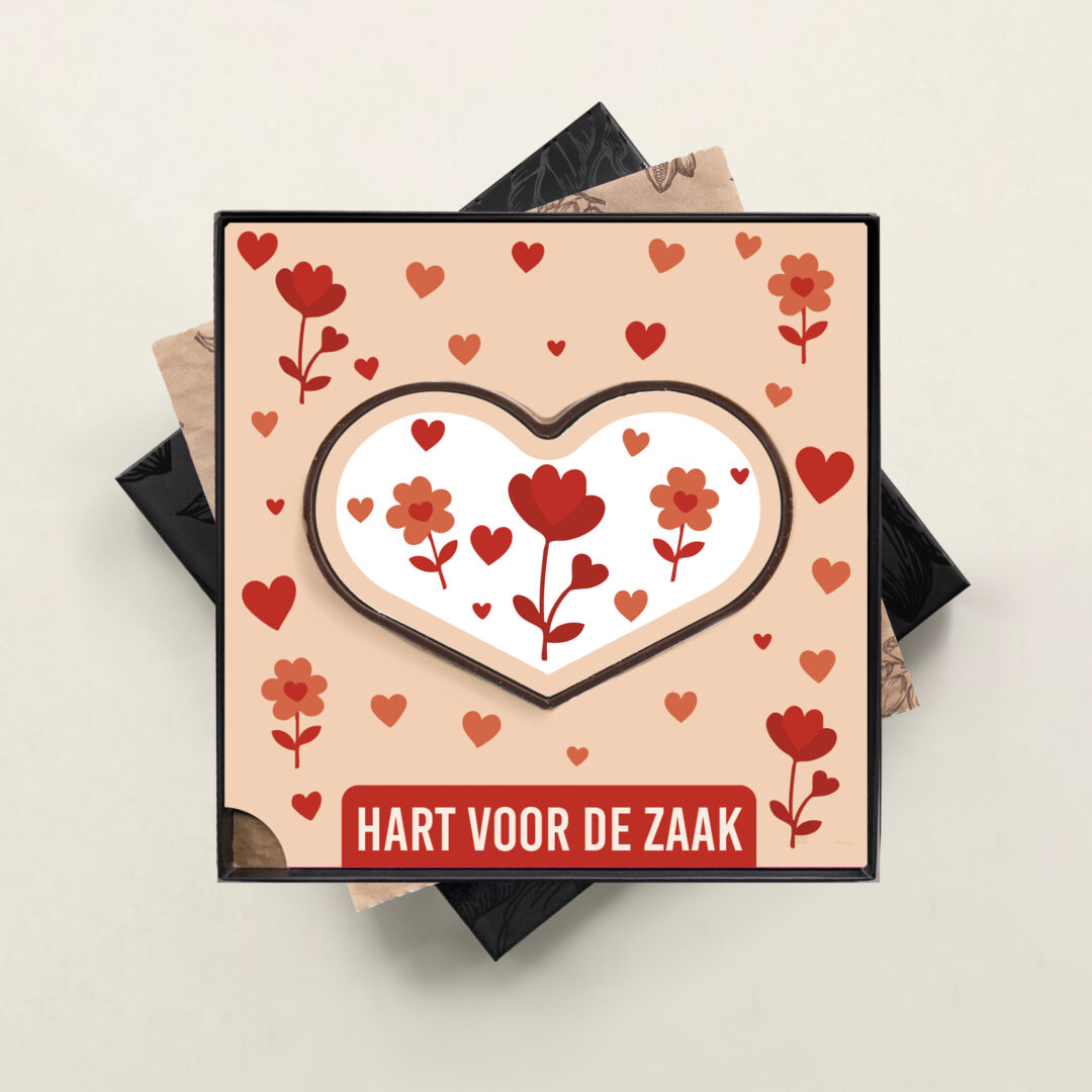 Groot melkchocolade hart met luxe notenmix als cadeau of geschenk om zorgmedewerkers, secretaresses, collega’s of relaties te bedanken. Tasty Present - gepersonaliseerde chocolade en snoep